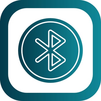 Bluetooth Glyph Gradient Round Corner Icon vector