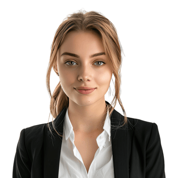 Businesswoman portrait. Beautiful businesswoman wearing black suit. png