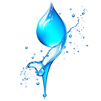 AI Generated Abstract drop water paint strokes and ink drops in aqua watercolor on transparent background. png