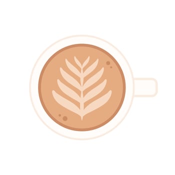 Coffee cup vector on white background. Cup of Fresh Coffee. Vector Illustration.