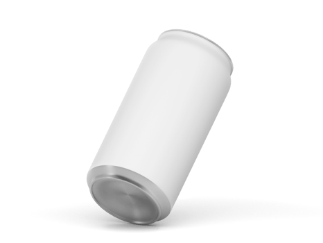 Aluminum drink can mockup, transparent background png