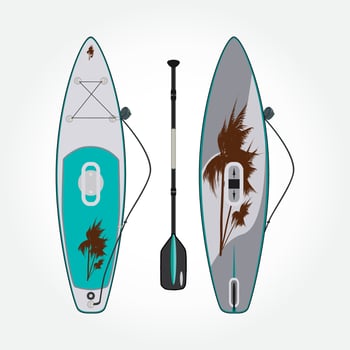 Electric SUP Surfboard vector