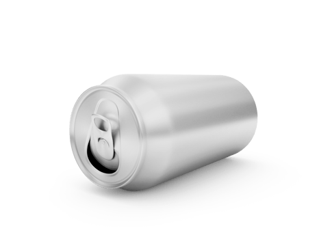 Open can of beverage, transparent background png