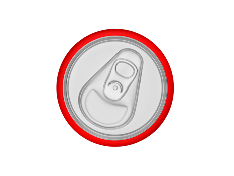 Top view of aluminium cans, transparent background png