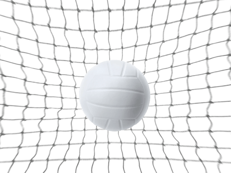 volleyball in the net, transparent background png