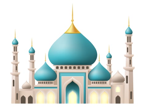 islamic mosque muslims for prayers stock vector illustration