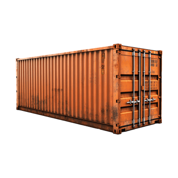 AI generated Shipping container isolated on transparent background png