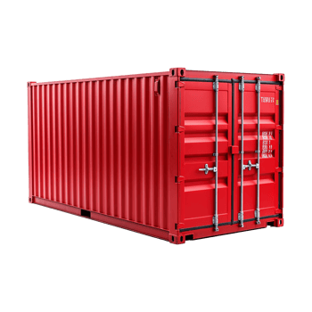 AI generated Shipping container isolated on transparent background png