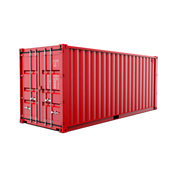 AI generated Shipping container isolated on transparent background png