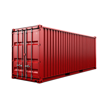 AI generated Shipping container isolated on transparent background png