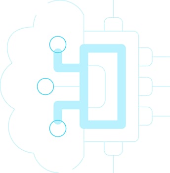 Brain Circuit Creative Icon Design vector
