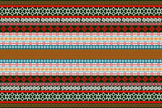 Seamless design pattern, traditional geometric flower zigzag pattern Christmas yellow yellow green white vector illustration design, abstract fabric pattern, aztec style for print textiles