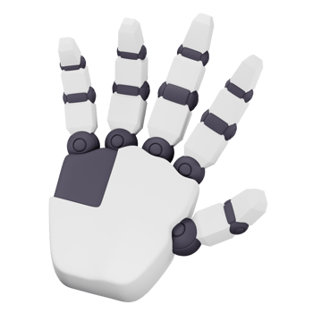 robot hand 3d icon illustration png