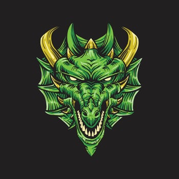 vector mascot illustration of dragon head
