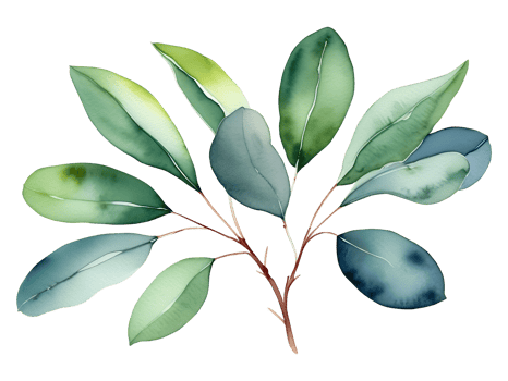 AI generated Branch with green leaves, watercolor illustration. Tree twig with foliage, greenery. Botanical flower clipart, elegant vintage plant. Boho decoration for wedding. Eucalyptus sprig png