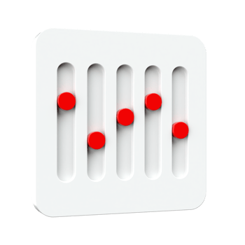 White interface with slider buttons control graphic 3d png