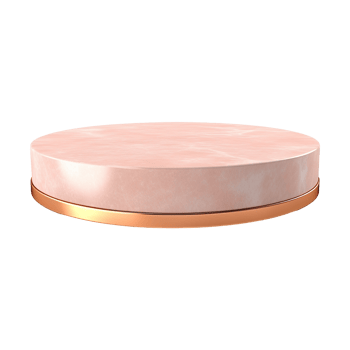 AI generated Empty pink gold stone isolated on transparent background png