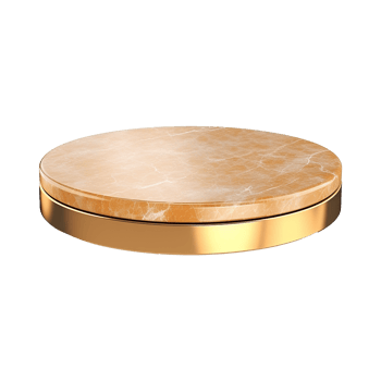 AI generated Empty golden stone isolated on transparent background png