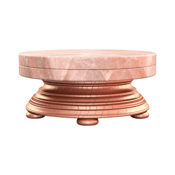 AI generated Empty pink gold stone isolated on transparent background png