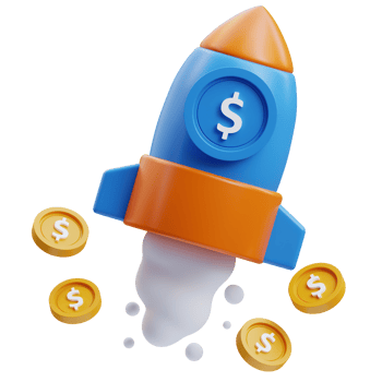Finance startup 3d graphic illustration png