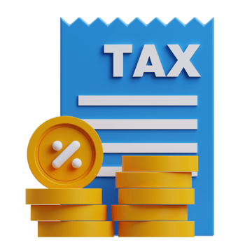 Finance tax 3d graphic illustration png