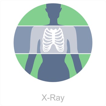 X-Ray and medicine icon concept vector
