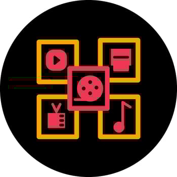Multimedia Vector Icon