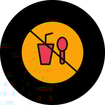 No Food or Drinks Vector Icon