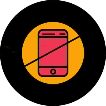 No Cell Phones Vector Icon
