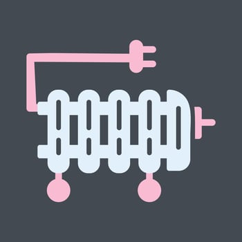 Oil Heater Vector Icon