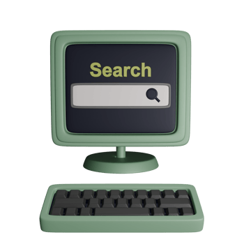 Search for information clearly using computer technology png