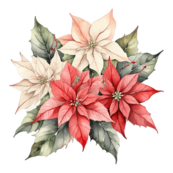 AI generated Watercolor flower Bouquet png