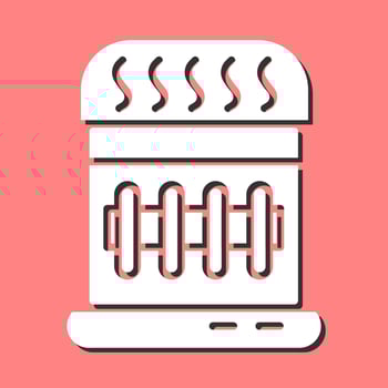 Gas Heater Vector Icon