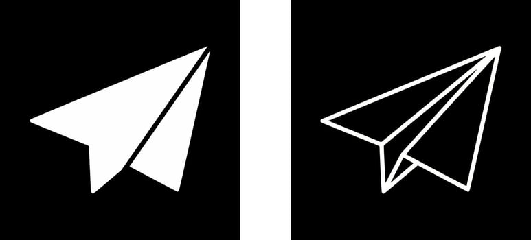 Paper Plane Vector Icon