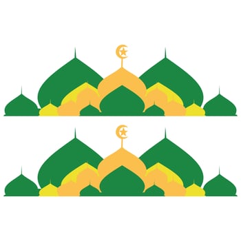 Isolated mosque icon on a white background, Ramadan Kareem. Abstract illustration of simple icon in flat style. Graphic design template elements with religious and spiritual themes vector