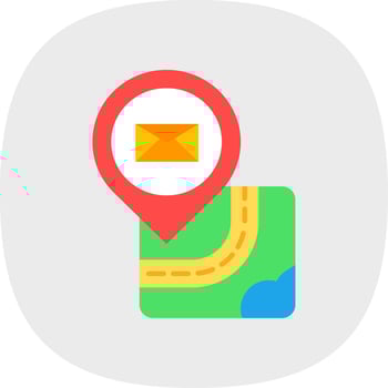 Email Flat Curve Icon vector