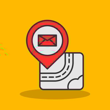 Email Filled Shadow Icon vector