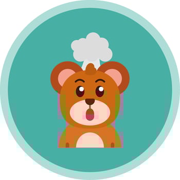 Exploding Flat Multi Circle Icon vector