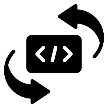 continuous glyph icon vector