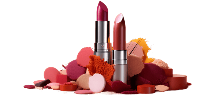 generated ai Beautiful lipstick set png