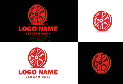 film reel logo icon vector for business brand app icon movie cinema theater video channel cinematography logo template