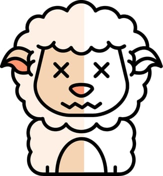 Dead Filled Half Cut Icon vector
