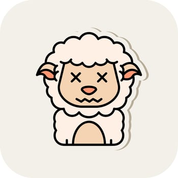 Dead Line Filled White Shadow Icon vector