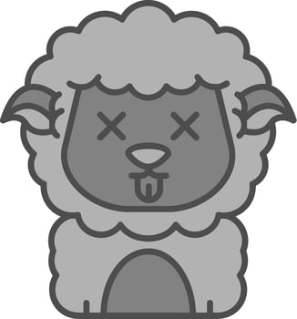 Dead Line Filled Greyscale Icon vector