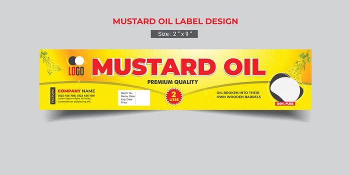 Mustard oil yellow color design Template vector