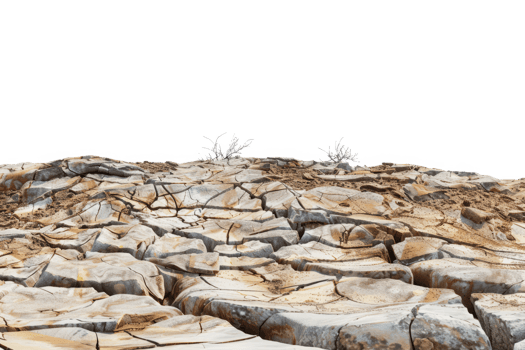 AI generated Dry and cracked soil in barren desert png