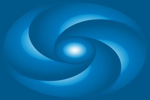 Abstract blue background with spiral and place for your text. Background for design. Vector illustration.