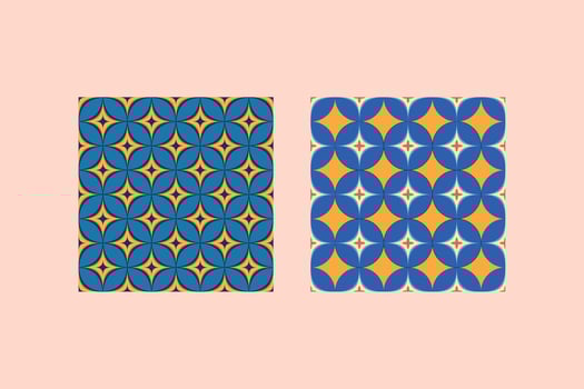 pattern retro set vector