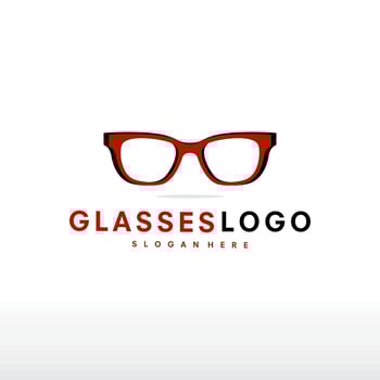 glasses logo vector template illustration