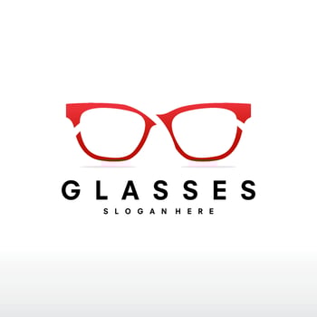glasses logo vector template illustration